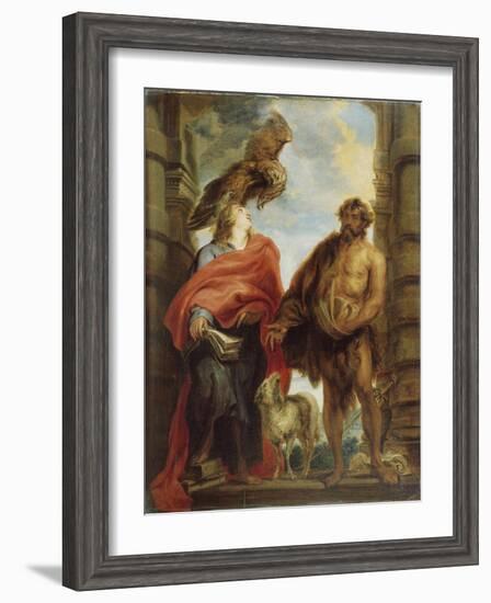 The Two Holy Saints John-Sir Anthony Van Dyck-Framed Giclee Print