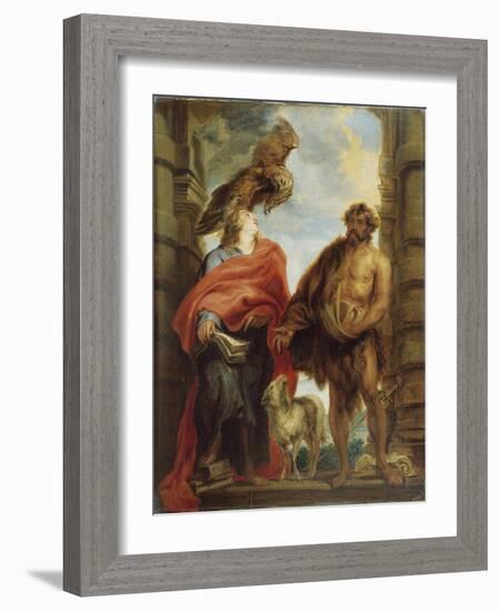 The Two Holy Saints John-Sir Anthony Van Dyck-Framed Giclee Print