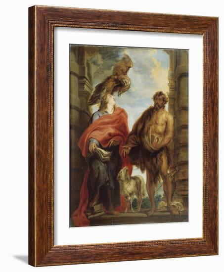 The Two Holy Saints John-Sir Anthony Van Dyck-Framed Giclee Print