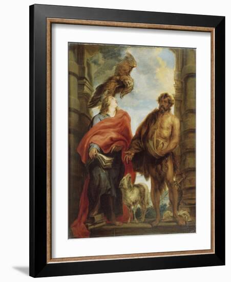 The Two Holy Saints John-Sir Anthony Van Dyck-Framed Giclee Print