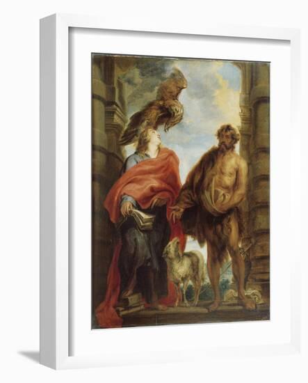 The Two Holy Saints John-Sir Anthony Van Dyck-Framed Giclee Print