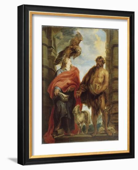 The Two Holy Saints John-Sir Anthony Van Dyck-Framed Giclee Print