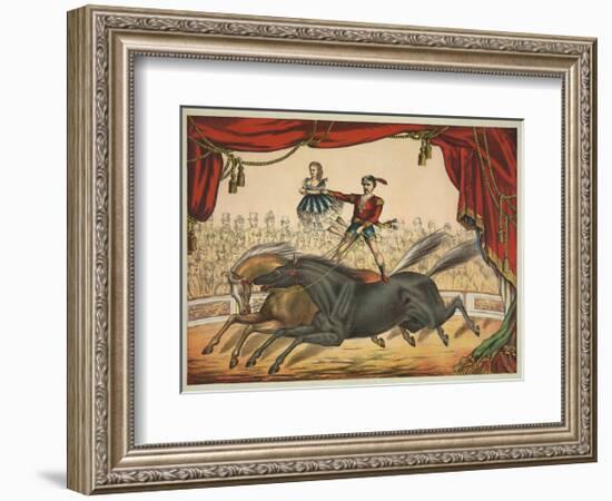 The Two Horse Act-null-Framed Giclee Print