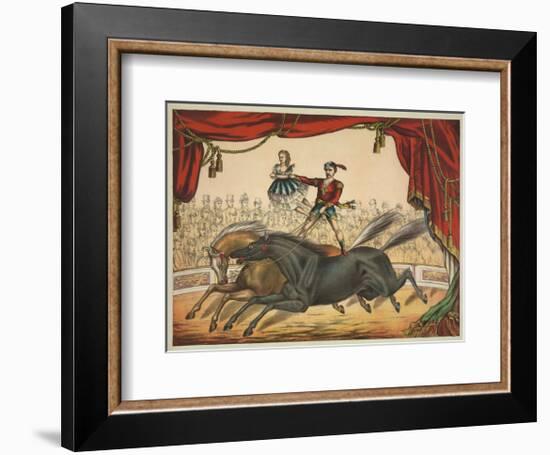 The Two Horse Act-Vintage Reproduction-Framed Art Print