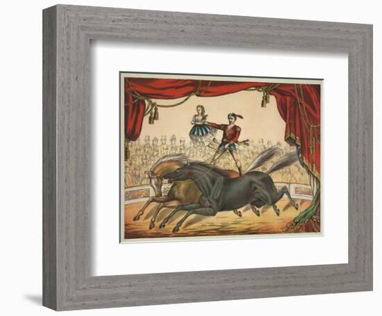 The Two Horse Act-Vintage Reproduction-Framed Art Print