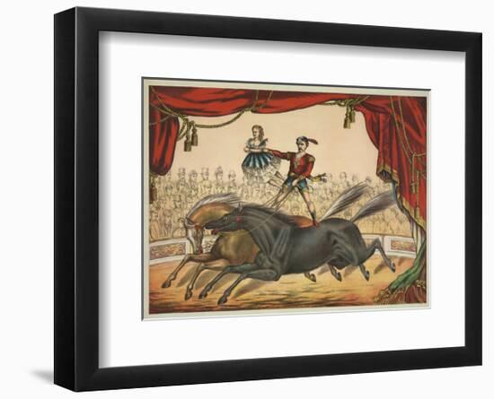 The Two Horse Act-Vintage Reproduction-Framed Art Print