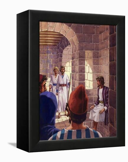The Two Messengers from God Visiting Sodom-Pat Nicolle-Framed Premier Image Canvas