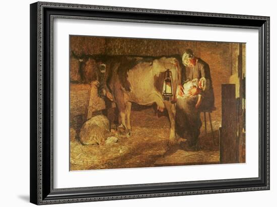 The Two Mothers, 1889 (Oil on Canvas)-Giovanni Segantini-Framed Giclee Print