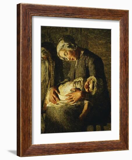 The Two Mothers, Detail, 1889-Giovanni Segantini-Framed Giclee Print