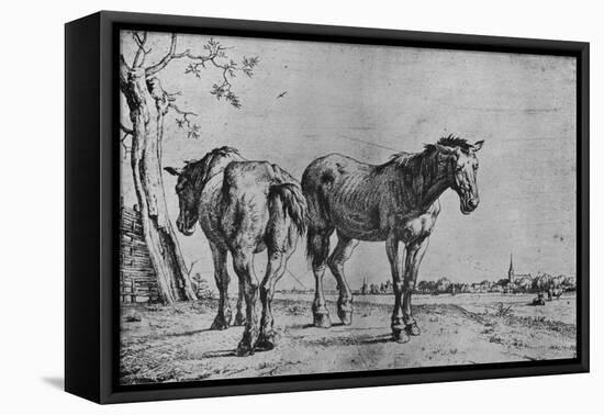 'The Two Plough Horses', 1652-Paulus Potter-Framed Premier Image Canvas