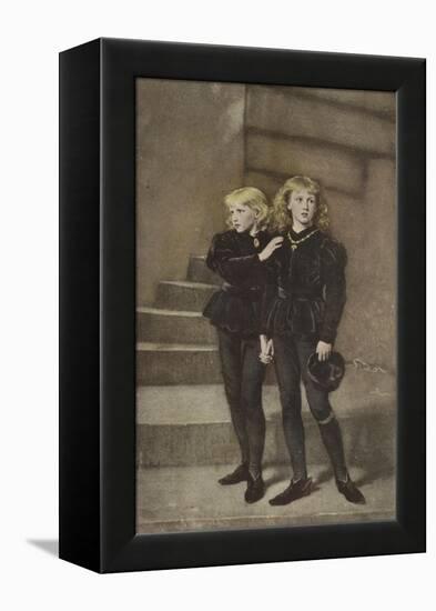 The Two Princes Edward and Richard in the Tower-John Everett Millais-Framed Premier Image Canvas