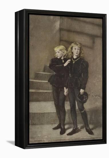 The Two Princes Edward and Richard in the Tower-John Everett Millais-Framed Premier Image Canvas