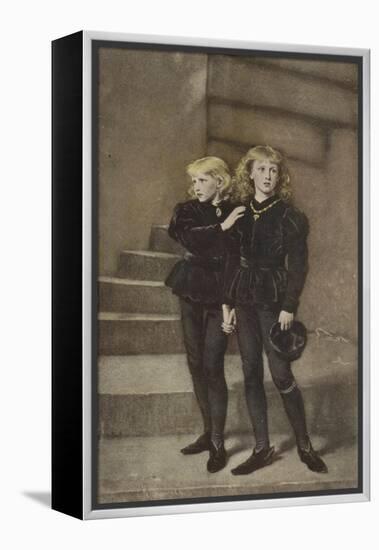 The Two Princes Edward and Richard in the Tower-John Everett Millais-Framed Premier Image Canvas