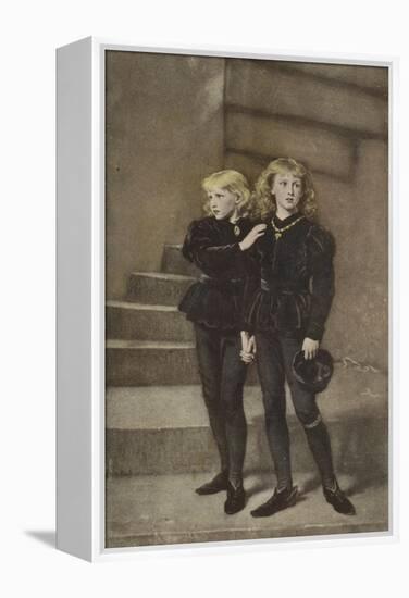 The Two Princes Edward and Richard in the Tower-John Everett Millais-Framed Premier Image Canvas