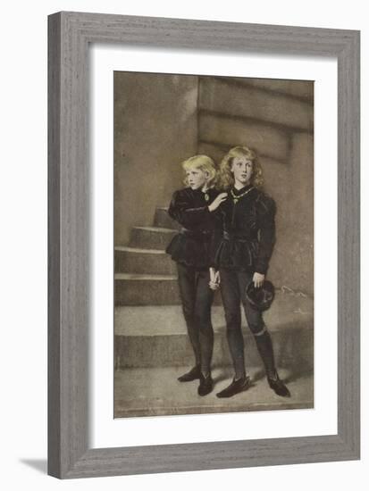 The Two Princes Edward and Richard in the Tower-John Everett Millais-Framed Giclee Print