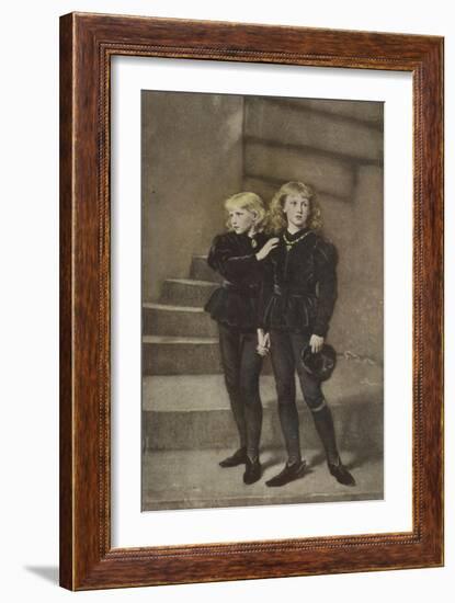 The Two Princes Edward and Richard in the Tower-John Everett Millais-Framed Giclee Print