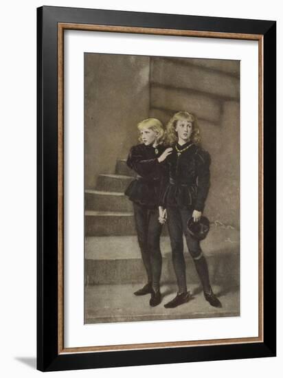 The Two Princes Edward and Richard in the Tower-John Everett Millais-Framed Giclee Print