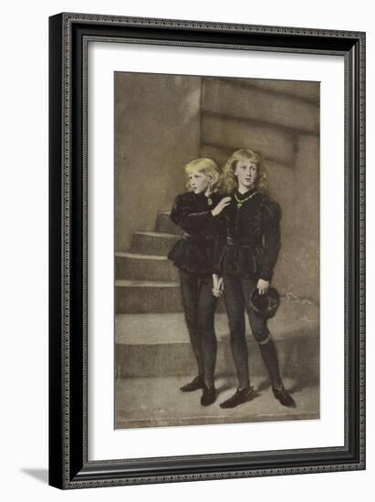 The Two Princes Edward and Richard in the Tower-John Everett Millais-Framed Giclee Print