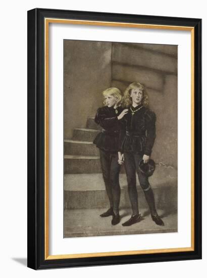 The Two Princes Edward and Richard in the Tower-John Everett Millais-Framed Giclee Print