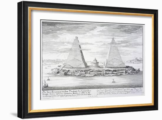 The Two Pyramids of Moeris, King of Egypt and His Wife, Plate 11-Johann Bernhard Fischer Von Erlach-Framed Giclee Print