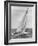 The Two Sail Sailboat Vigorously Gliding Through the Water During the America's Cup Trail-George Silk-Framed Photographic Print