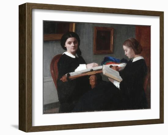 The Two Sisters, 1859-Ignace Henri Jean Fantin-Latour-Framed Giclee Print