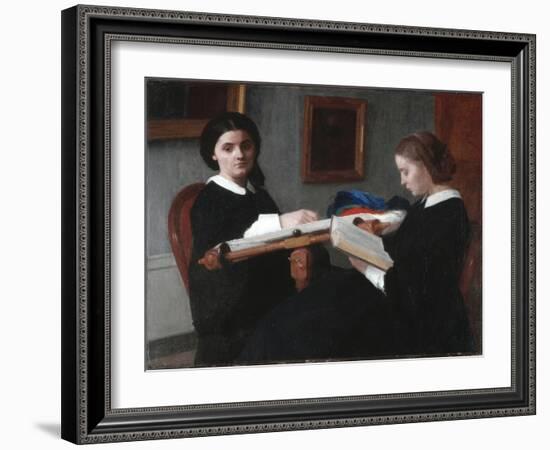 The Two Sisters, 1859-Ignace Henri Jean Fantin-Latour-Framed Giclee Print