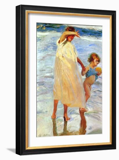 The Two Sisters, 1909-Joaquin Sorolla y Bastida-Framed Giclee Print