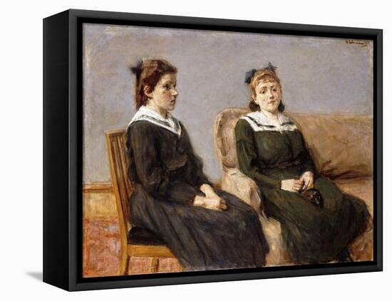 The Two Sisters Leder; Die Zwei Schwestern Leder, 1911-Max Liebermann-Framed Premier Image Canvas