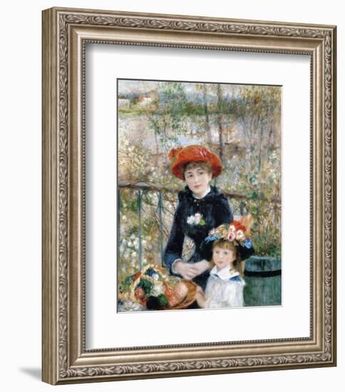 The Two Sisters on the Terrace, 1881-Pierre-Auguste Renoir-Framed Art Print