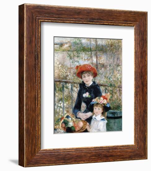 The Two Sisters on the Terrace, 1881-Pierre-Auguste Renoir-Framed Art Print