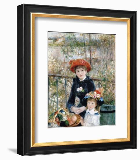 The Two Sisters on the Terrace, 1881-Pierre-Auguste Renoir-Framed Art Print