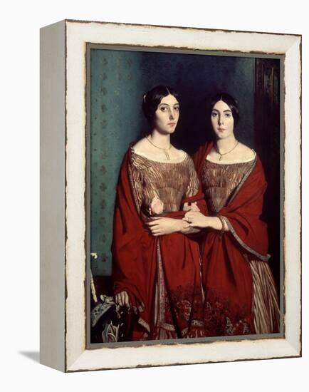 The Two Sisters, or Mesdemoiselles Chasseriau: Marie-Antoinette-Adele and Genevieve, 1843-Theodore Chasseriau-Framed Premier Image Canvas