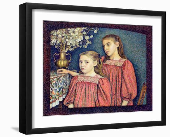 The Two Sisters, the Serruys Sisters, 1894-Georges Lemmen-Framed Premium Giclee Print