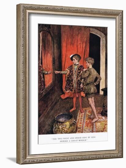 The Two Went and Stood Side by Side before a Great Mirror', 1923-Arthur C. Michael-Framed Giclee Print