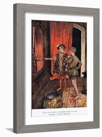 The Two Went and Stood Side by Side before a Great Mirror', 1923-Arthur C. Michael-Framed Giclee Print