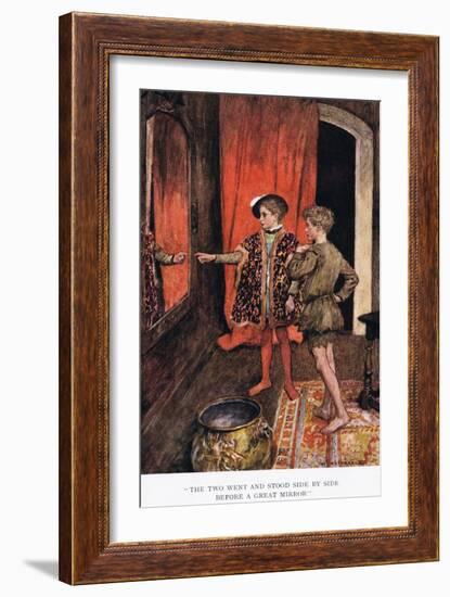 The Two Went and Stood Side by Side before a Great Mirror', 1923-Arthur C. Michael-Framed Giclee Print