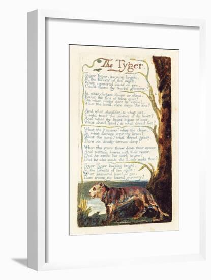 'The Tyger', Plate 41 from 'Songs of Experience', 1794-William Blake-Framed Premium Giclee Print