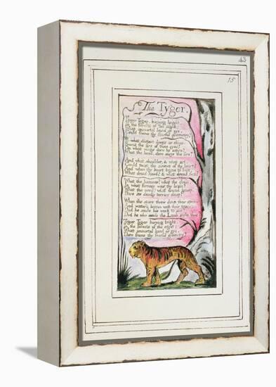 The Tyger: Plate 43 from 'Songs of Innocence and of Experience' C.1802-08-William Blake-Framed Premier Image Canvas