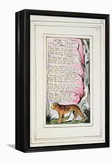 The Tyger: Plate 43 from 'Songs of Innocence and of Experience' C.1802-08-William Blake-Framed Premier Image Canvas