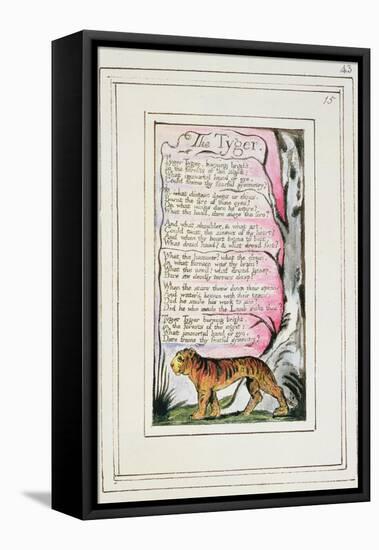 The Tyger: Plate 43 from 'Songs of Innocence and of Experience' C.1802-08-William Blake-Framed Premier Image Canvas