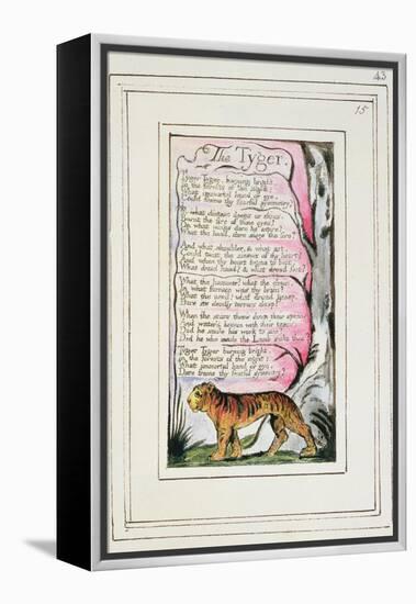 The Tyger: Plate 43 from 'Songs of Innocence and of Experience' C.1802-08-William Blake-Framed Premier Image Canvas