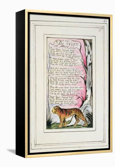 The Tyger: Plate 43 from 'Songs of Innocence and of Experience' C.1802-08-William Blake-Framed Premier Image Canvas