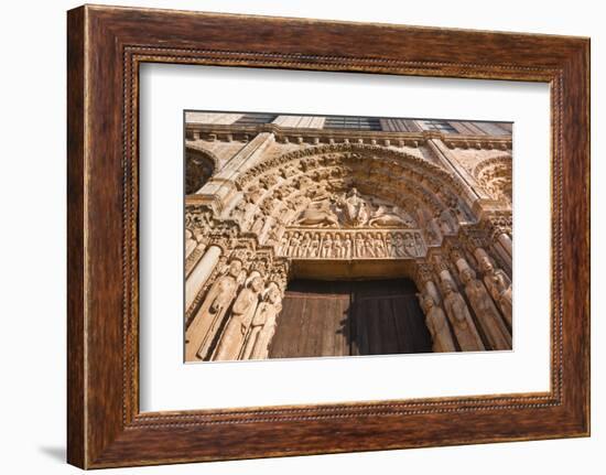 The Tympanum on the West Front of Chartres Cathedral-Julian Elliott-Framed Photographic Print