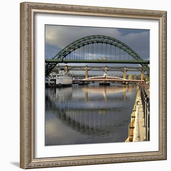 The Tyne Bridges, Newcastle upon Tyne, England.-Joe Cornish-Framed Photo