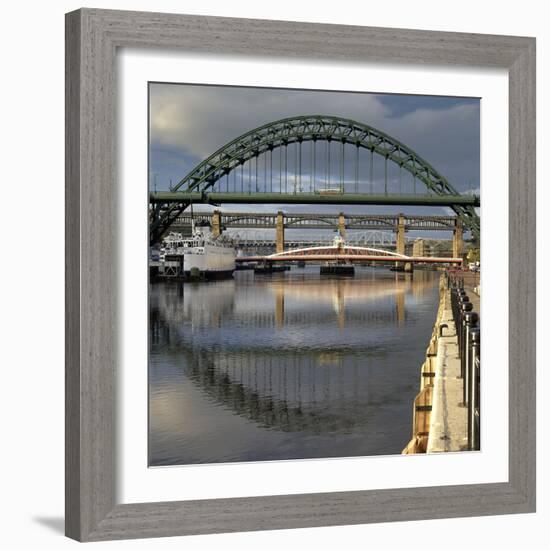 The Tyne Bridges, Newcastle upon Tyne, England.-Joe Cornish-Framed Photo