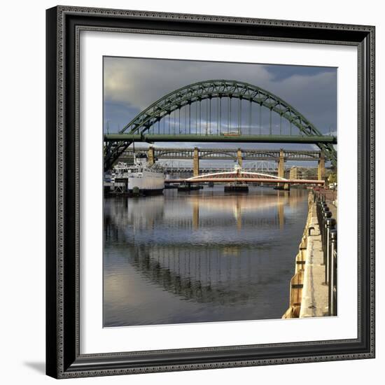 The Tyne Bridges, Newcastle upon Tyne, England.-Joe Cornish-Framed Photo