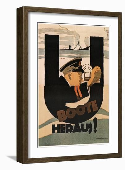 The U-Boats are Out!, 1917-Hans Rudi Erdt-Framed Giclee Print