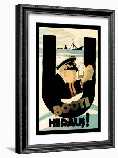 The U-Boats Are Out-Hans Rudi Erdt-Framed Art Print