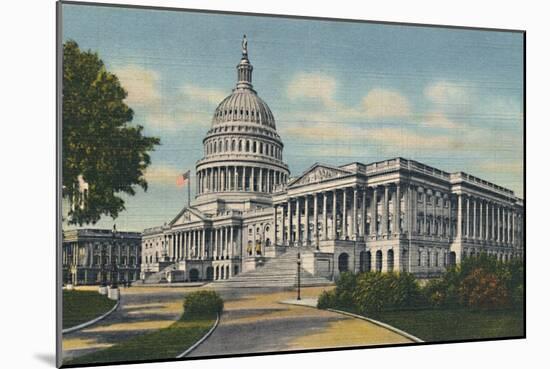 'The U.S. Capitol, Washington D.C.', c1940s-Unknown-Mounted Giclee Print